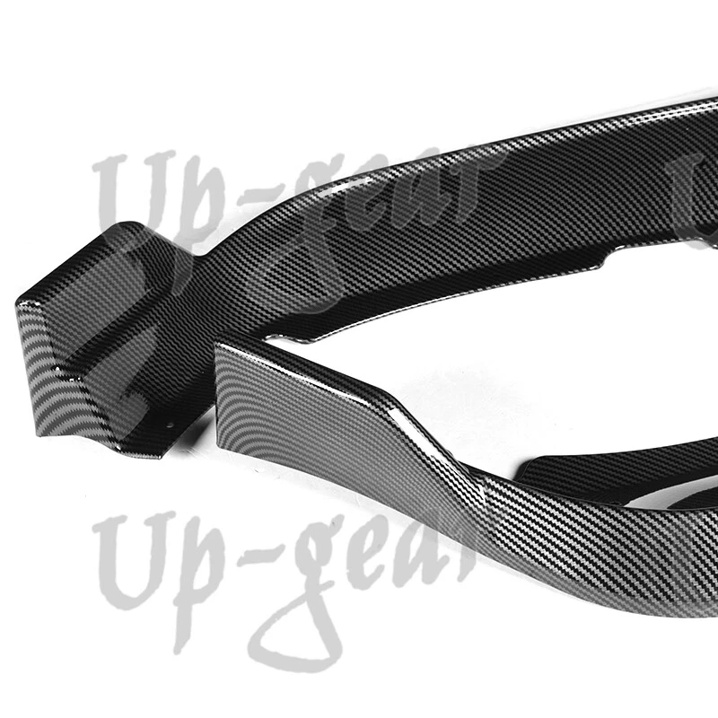 Para Dodge Charger 2011-2014 estilo STP aspecto de carbono parachoques delantero labio de la carrocería 3 piezas Foto 3 de 4