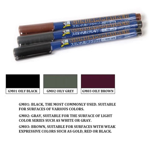 JakeSpecial – MR.HOBBY GM01 GM02 GM03 Markers Set for Plastic Models - Photo 4/13