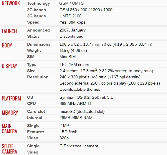 Original Nokia N76 - Flip Style 2G/3G WCDMA Cellphone FM Cellphone Bluetooth - Image 4 of 4