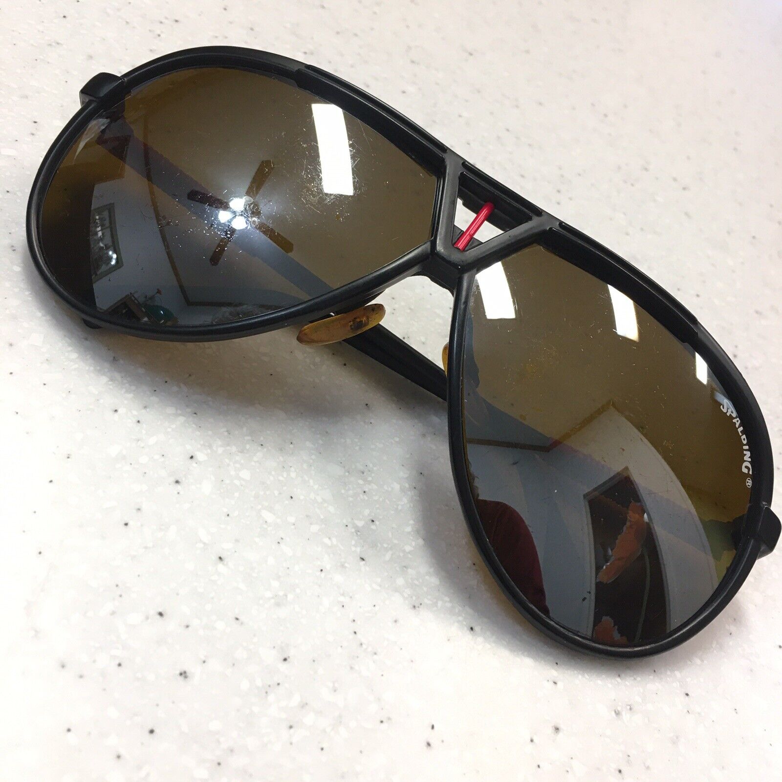 Spalding Sunglasses Aviator Mirrored Lens Vintage… - image 6