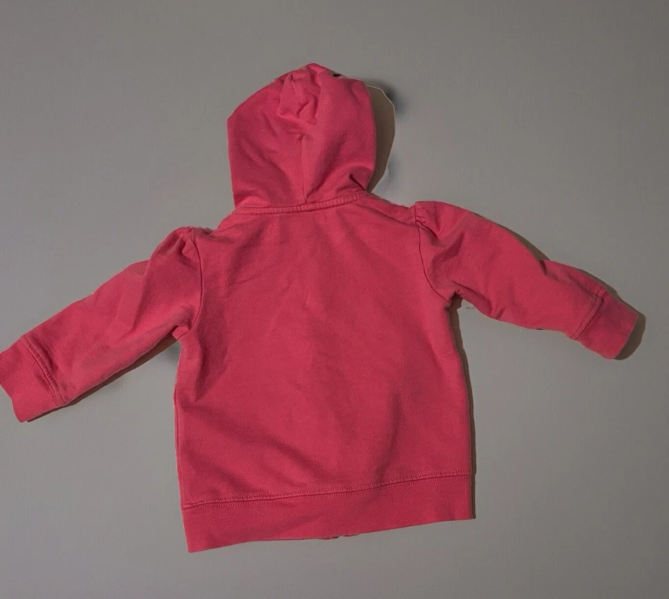 Especialidad Bebé Niña 12M Rosa Mariposa Bordado Cremallera Completa Sudadera con Capucha Suéter Foto 3 de 4