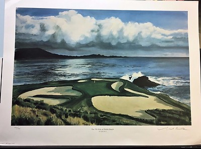 版画 The 7th Hole at PEBBLE BEACH par3 The 7th Hole At Pebble Beach by Powell - Golf | eBay