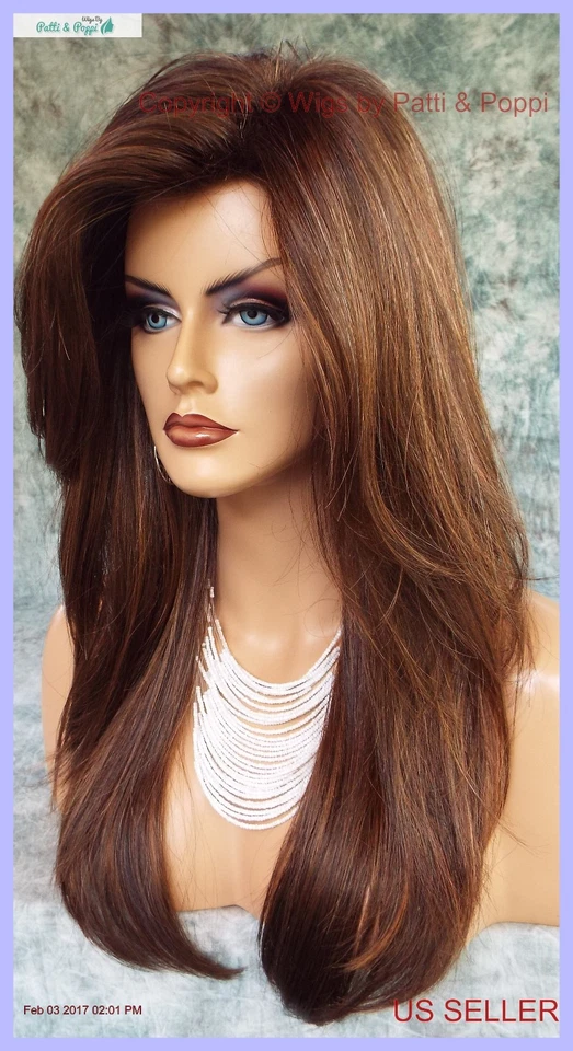 PELUCA LARGA DE DISEÑO MADERA DE CEREZO HL SUAVE FLUIDO ✮ ESTILO LARGO CLÁSICO SEXY 2009 Foto 4 de 4