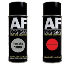 Autolack Spraydose Set Porsche 1000 Felgensilber Metallic Basislack Klarlack Spr