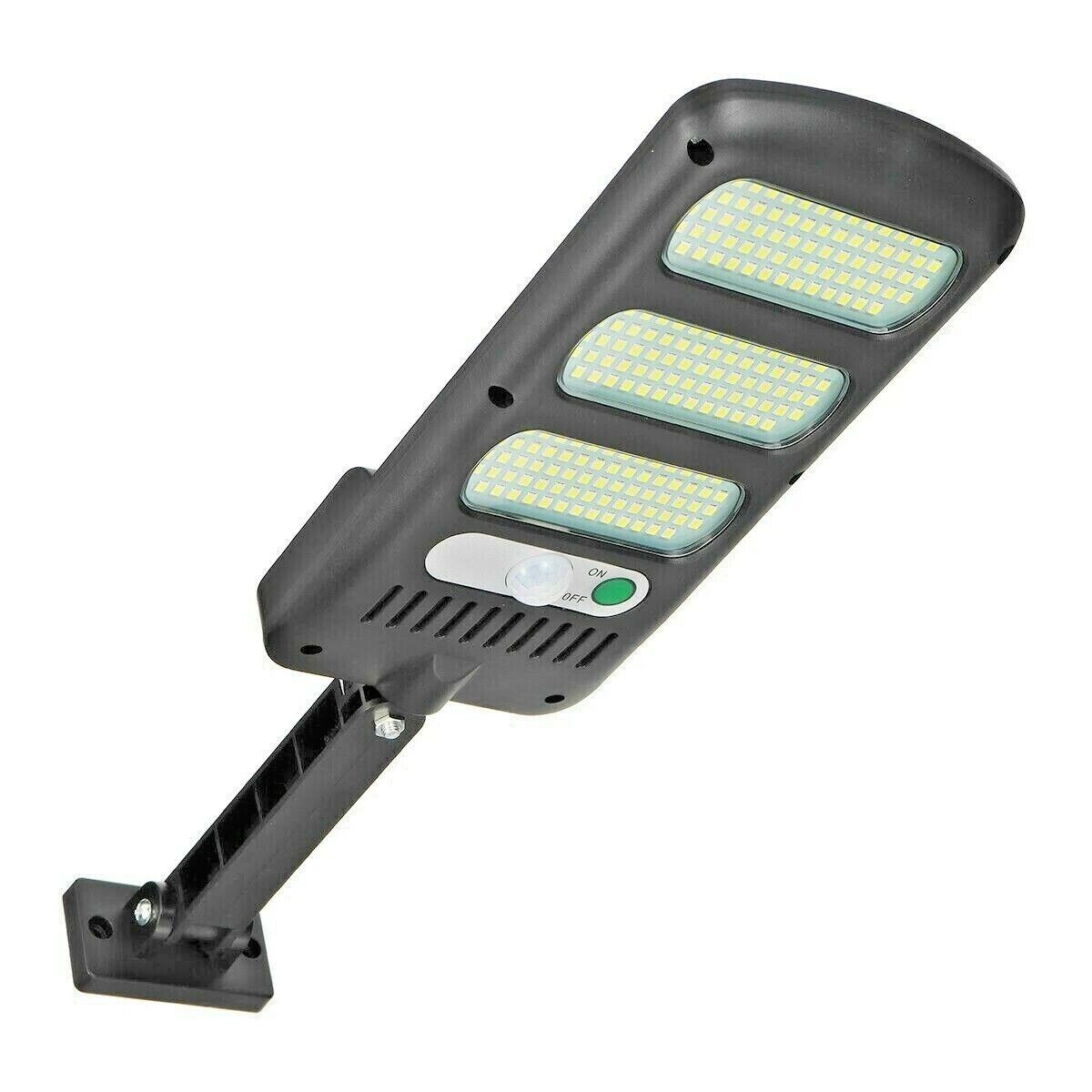 FARO LAMPIONE STRADALE PANNELLO SOLARE FOTOVOLTAICO SENSORE 160 LED COB