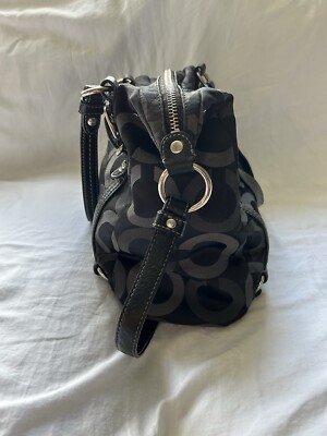 Coach Black Purse C 1071-15568 Shoulder/Satchel Handbag Big C's | eBay