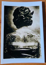 Bernard Kobel Traditional Tattoo Photo B&W Vintage Tattooed Woman, Last Supper