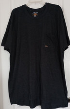Plus Men's Ariat Rebar T Shirt Size 2XL Logo Pocket Cotton dark Charcoal color
