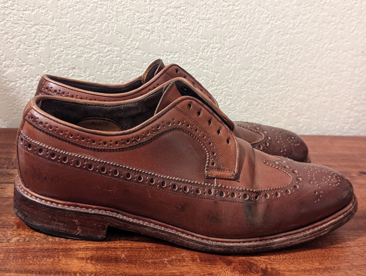 Meermin Cognac Shell Cordovan Longwing 6.5 UK Leather Shoes  display picture 3