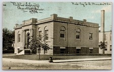 Cherokee Iowa~Carnegi Public Library Before Expansion~CU Williams Blue Sky 1912