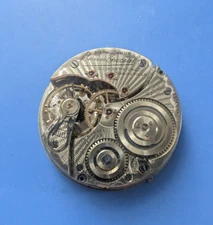 16 SIZE ILLINOIS 60 HOUR BUNN SPECIAL TYPE III POCKET WATCH MOVEMENT PARTS M 14
