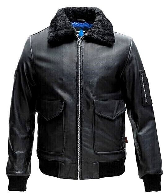 Air Force A2 Aviator Men's Bomber Leather Jacket Coat
