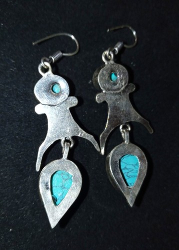 Türkis Handarbeit Ohrringe .925 Sterling Silber - Bild 2 von 4