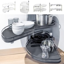 Kitchen Pull Out Shelf Cabinet Cupboard Corner Carousel Storage Rack Soft Close