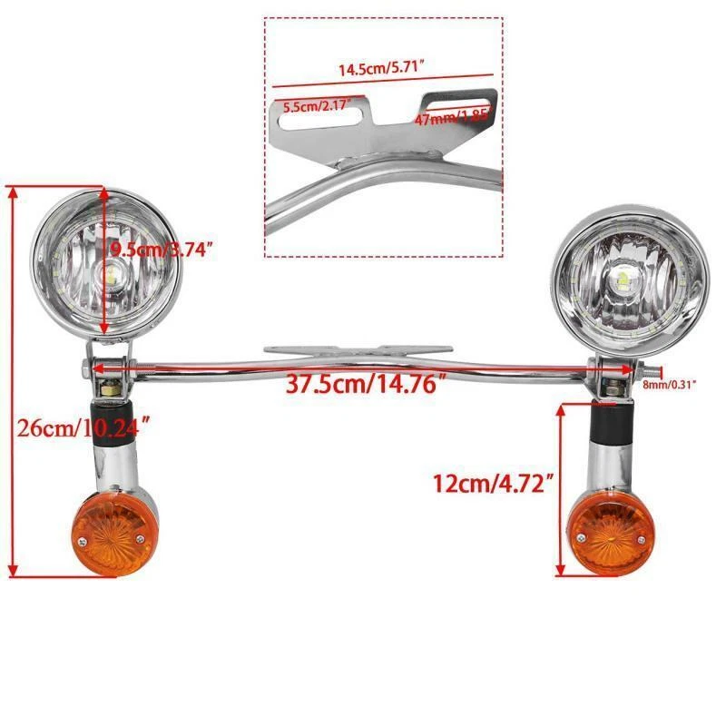 Barra de luces antiniebla LED de paso para Harley Softail FatBoy FLSTF Foto 2 de 4
