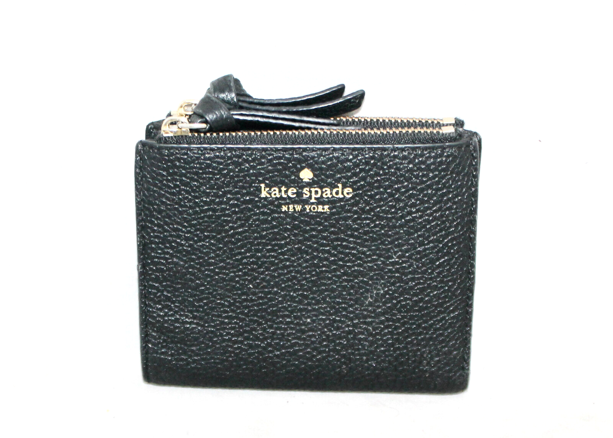 kate spade◆ミニ財布◆west street◆small malea KATE SPADE Mulberry Street Small Malea Wallet Black Leather