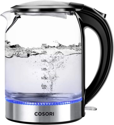 COSORI 1.7L Speed-Boil Kettle, 1500W, BPA Free, Auto Off, LED, Clear View