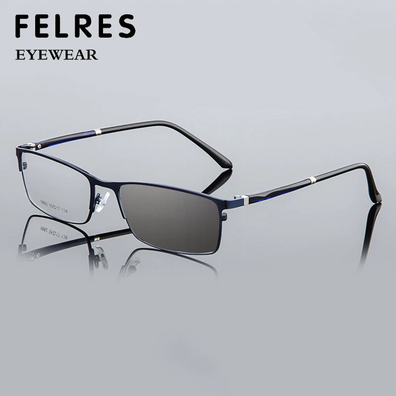 Metall Quadratisch Photochrome Lesebrille Herren Klassisch Mode Outdoor Sonnenbrille - Bild 2 von 4