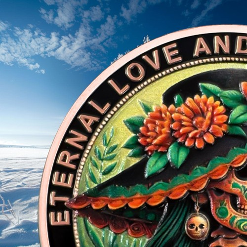 Moneda Memento Mori-Cráneo 3D Real -Día de Muertos-Ficha de Práctica Estoica Diaria Regalo - Imagen 9 de 24