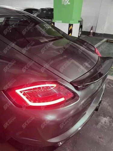 For Porsche 987 Cayman S 06-12 Gloss Black /Carbon Fiber Rear Spoiler Trunk Wing - Picture 7 of 52