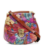 PATRICIA NASH Leather Veneto Crossbody Satchel Summer Floral Print NWT