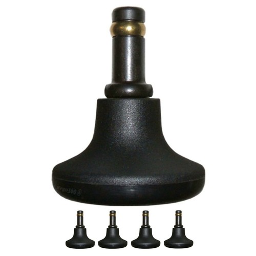 Office Chair Glides Low Short Bell Glides Caster Replacement w/ Pads 5 pcs Set - Picture 3 of 5