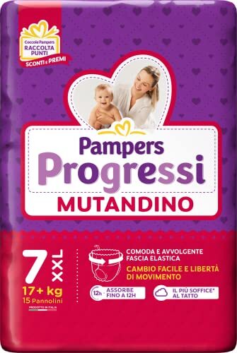 PAMPERS PROGRESSI Mutanda XXL 15pz