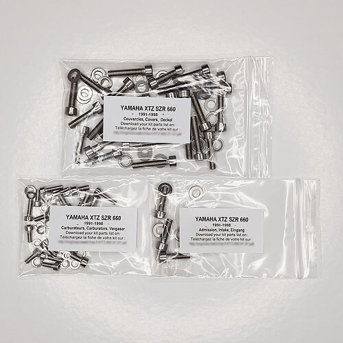 Kit vis inox YAMAHA XTZ 660 TENERE pour carter moteur en acier inoxydable de haute qualité
