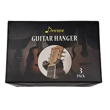 Donner Wall Mount Locking Guitar Hanger 3-Pack
