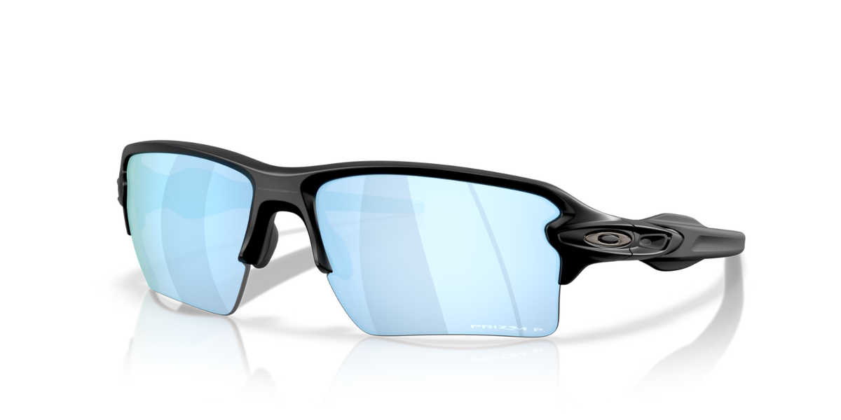 NEW Oakley FLAK 2.0 XXL Matte Black PRIZM POLARIZED Deep Water