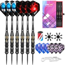 Professional Steel tip Darts 26g+Aluminum shafts+Sharpener+Dart Tool+Flights