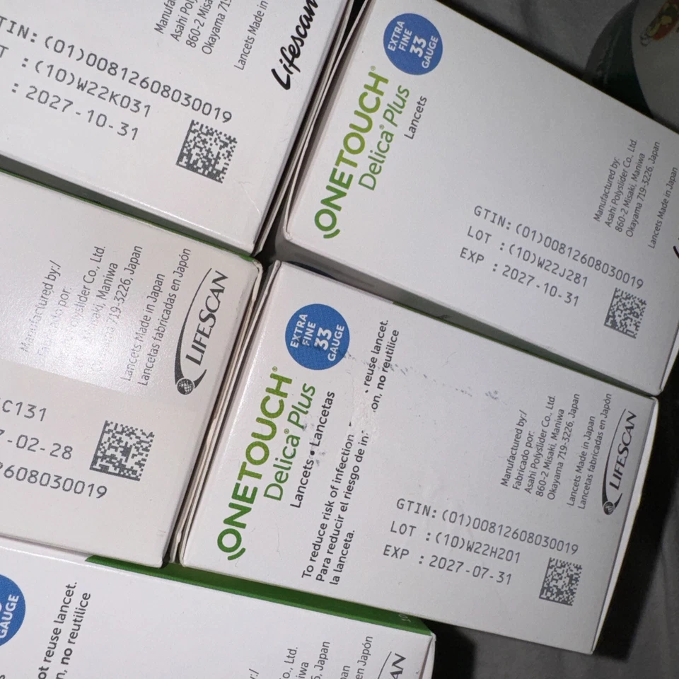 500 ЛАНЦЕТОВ ONE TOUCH DELICA PLUS 33 КАЛИБРА (5 коробок по 100 шт.) срок годности как новые 2027 - Изображение 4 из 4
