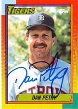 Dan Petry autographed baseball card (Detroit Tigers) 1990 Topps #93T