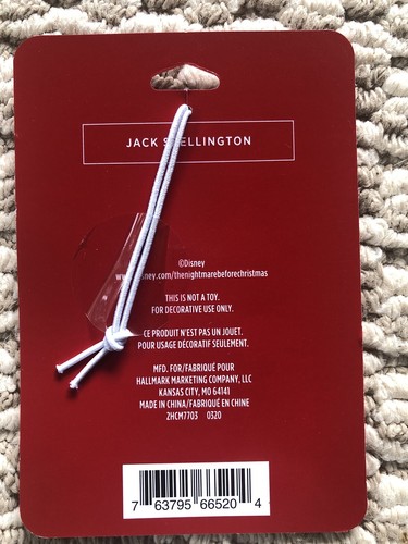2020 Hallmark Enameled Metal Christmas Tree Ornament - Jack Skellington Down NEW - Picture 3 of 3