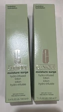 2x Clinique Moisture Surge Hydro Infused LOTION 100ml Ea Very Dry To Oily 