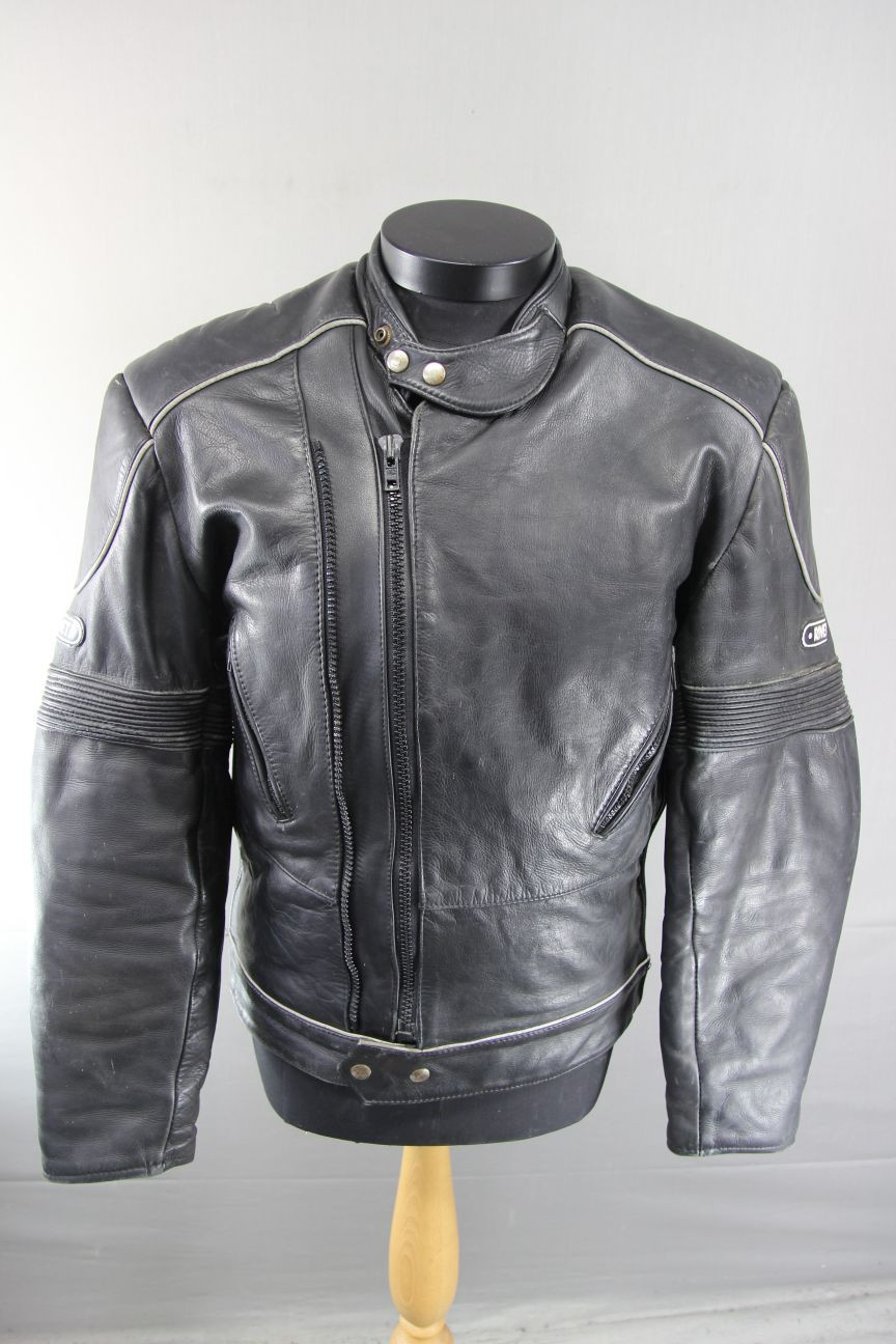 RIVET ORIGINAL HIGHWAY LEATHERS BLACK BIKER JACKET 38 INCH/95 CM eBay