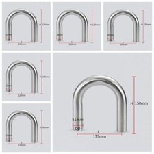 180 Degree Elbow U-Bend Exhaust Pipe 180  Tube Polished 304 Stainless Steel 1PC