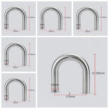 180 Degree Elbow U-Bend Exhaust Pipe 180° Tube Polished 304 Stainless Steel 1PC 