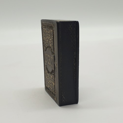 French Vulcanite/Gutta Percha Book Vesta Case Matchsafe Holder FEU - Picture 4 of 10