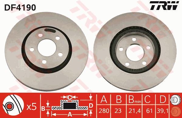 Disques de frein en acier renforcé pour Chrysler PT Cruiser 2.4