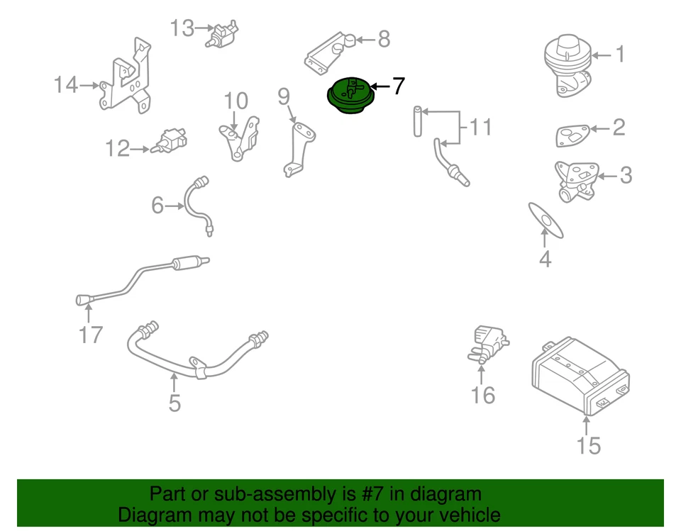 Válvula BPT genuina OEM Nissan By Pass 14741-10W00 Foto 4 de 4