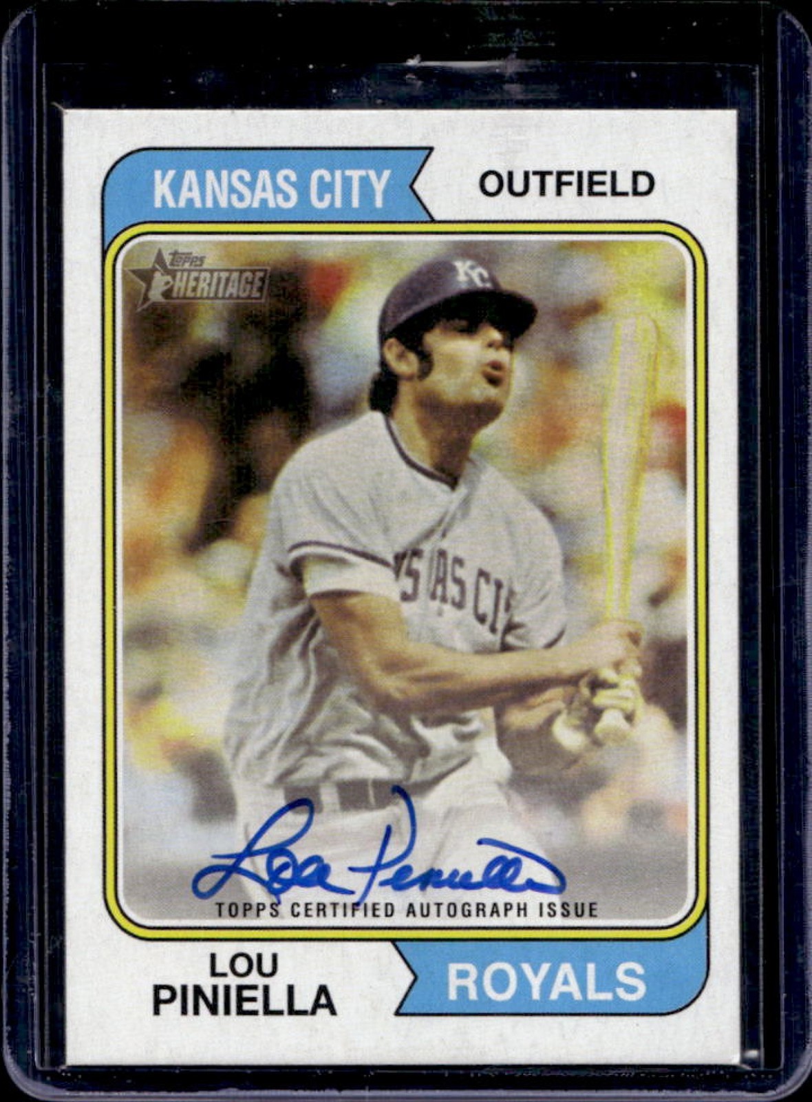 2023 Topps Heritage Lou Piniella Real One Auto #ROA-LPA Royals