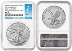 2021(S) $1 American Silver Eagle T2 Struck at SF Mint NGC MS70 FDI-Emerg. Prod.