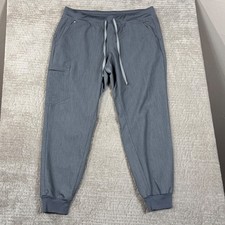 FIGS Technical Collection Grey Scrub Joggers XL W18SW2005 Heathered Cargo Pants