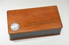 Levenger Cherry Wood Desk Box w/ Sterling Silver .925 Coin - Newport Petroleum