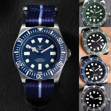 42MM Titanium Tandorio Black Green Dial Sapphire NH35 PT5000 Automatic men Watch