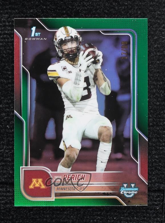2025 Bowman U Chrome Green Refractor 17/99 Koi Perich #116