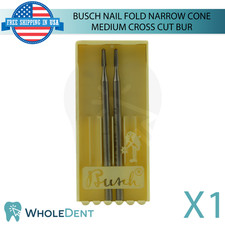 Busch® Nail Fold Narrow Cone Medium Cross Cutter Bur 2pcs Wart Removal Tool