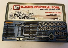 40 Piece Illinois Industrial Tool Tap and Die Set - TD40 - Read Description!