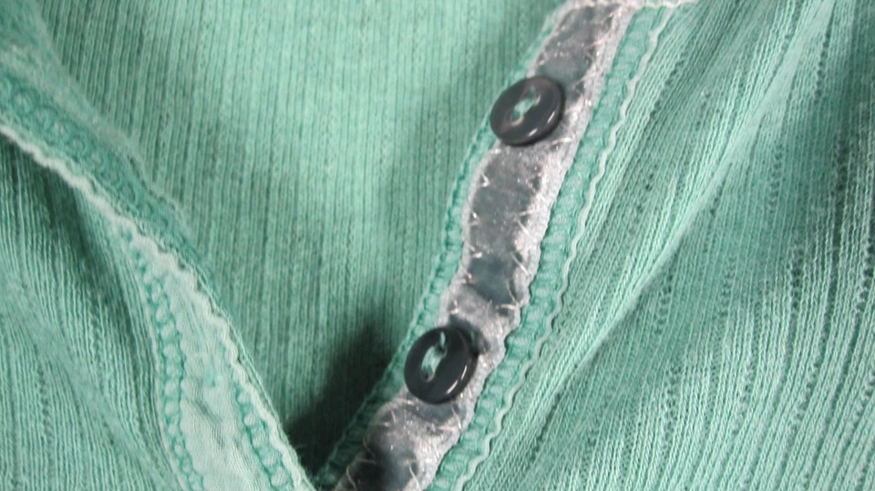 Camisa Hollister Adolescente M Verde Pullover Henely Camiseta Bella Swan Y2K Años 90 Retro Foto 4 de 4